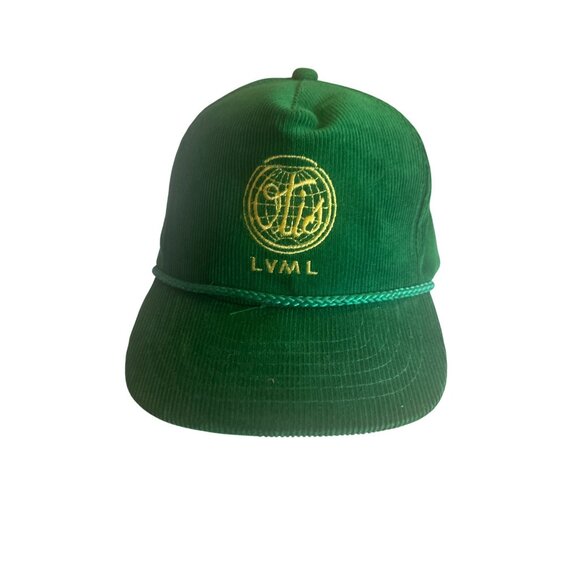 Green Corduroy Snapback Cap Otix LVML Trucker Hat Adjustable - Picture 1 of 5